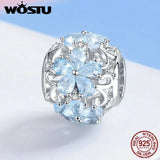 925 Sterling Silver Daisy Charm Bead DIY Bracelet Jewelry Making