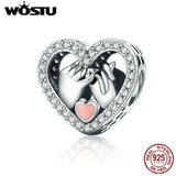925 Sterling Silver Heart Beads for Charm Bracelet