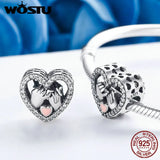 925 Sterling Silver Heart Beads for Charm Bracelet