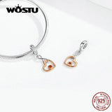 Infinity Love Heart Dangle Charm 925 Sterling Silver Beads Bracelet Pendant