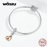 Infinity Love Heart Dangle Charm 925 Sterling Silver Beads Bracelet Pendant