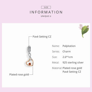 Infinity Love Heart Dangle Charm 925 Sterling Silver Beads Bracelet Pendant