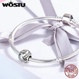 925 Silver Ribbon Ball Shape Beads for WST Charm Bracelet - FIC302