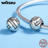 925 Silver Ribbon Ball Shape Beads for WST Charm Bracelet - FIC302