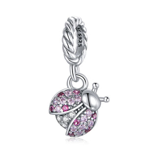 Sunflower Charms Beads 925 Sterling Silver Butterfly Rose Pendent DIY Jewelry