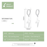 925 Silver Zircon Drop Earrings for Women Wedding Gift