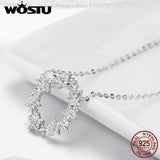 Flower Round 925 Silver Pendant Necklace for Women FNN028