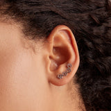 925 Silver Paw Dog Zirconia Earrings Women Jewelry