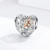Heart Bead 925 Sterling Silver Charm Fit Bracelet Pendant