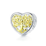 Heart Bead 925 Sterling Silver Charm Fit Bracelet Pendant