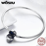 925 Silver CZ Moon & Star Bracelet for Women S925 SCB080