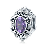925 Silver Butterfly Bee Crystal CZ Charm Bead Pendant