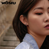 925 Silver Enamel Heart Hoop Earrings FNE456