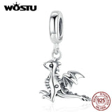 925 Silver Drogon Dangle Charm, Bracelet Pendant FIC1322