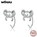 925 Sterling Silver Animal Stud Earrings Women Girls Flowers Jewelry Gift