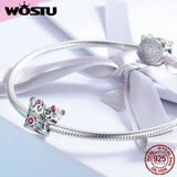 925 Sterling Silver Princess Crown Dangle Charms for Bracelet Necklace