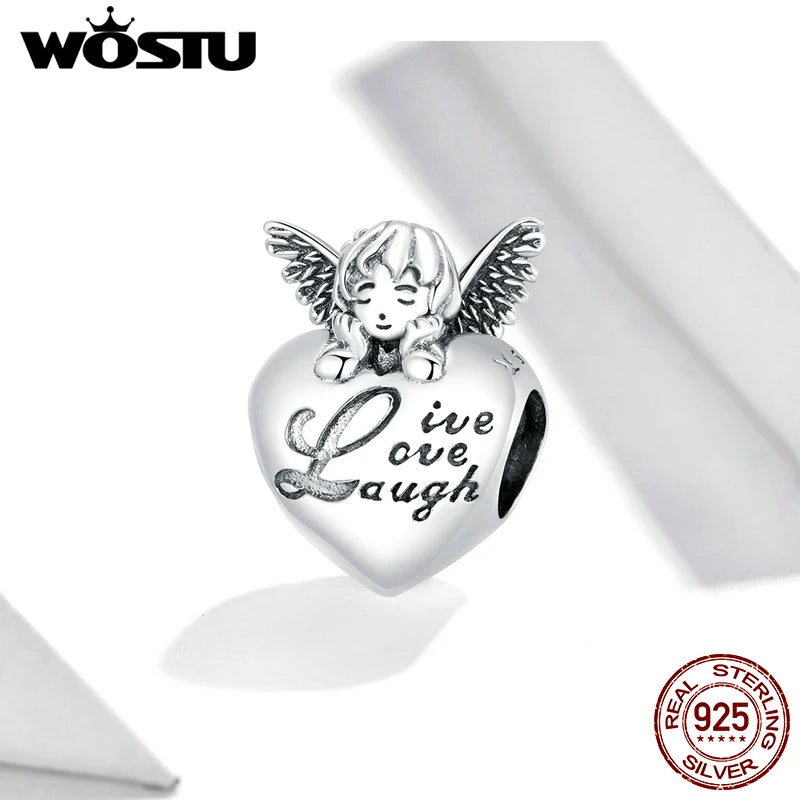 925 Silver Thanksgiving Angel Charm for Bracelet DXC1633