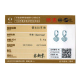 925 Silver Heart Drop Earrings Zirconia Dangles CQE821