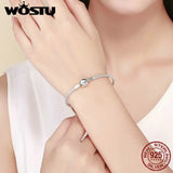 925 Silver Forever Love Charm Bracelet Women DIY Jewelry
