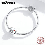 925 Sterling Silver Family Beads Charms, Heart Pendant Jewelry