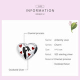 Sterling Silver Heart Charms Pet Love Beads Engraved Bracelet Jewelry