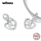 925 Silver Heart Letter Charms Pendent for Jewelry Making