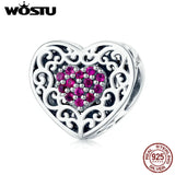 925 Sterling Silver Heart Beads Charms for Bracelet DIY Necklace