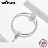 Heartslock Key Dangle Charm 925 Sterling Silver Beads DIY Bracelet