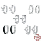 Sterling Silver Hoops Earrings for Women 925 Silver Circle Earrings