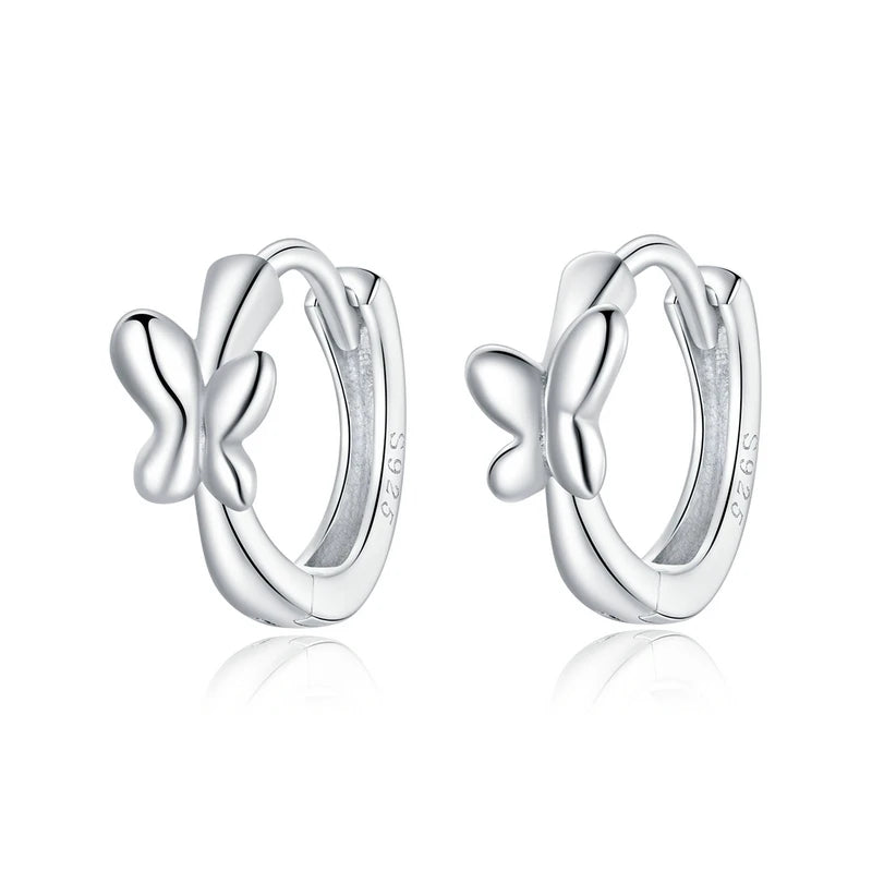 Sterling Silver Hoops Earrings for Women 925 Silver Circle Earrings