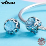 925 Silver Colorful Crystal Round Charm Dangle Bracelet Women Fine Jewelry