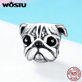 925 Sterling Silver Pug Dog Charm for Bracelet Making