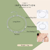 925 Silver Infinity Chain Link Bracelet Adjustable Women Jewelry