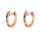 925 Silver Small Circle Hoop Earrings Women Birthday Gift CQE498