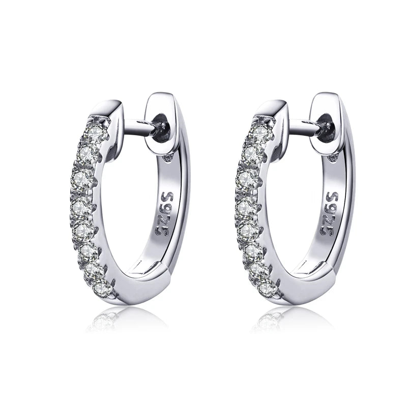 925 Silver Small Circle Hoop Earrings Women Birthday Jewelry Gift