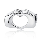 925 Silver Heart Dangle Charm Beads for Bracelets Jewelry Gift