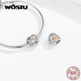 925 Silver Heart Dangle Charm Beads for Bracelets Jewelry Gift