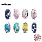 925 Silver Glass Beads Charms for Pan Bracelets