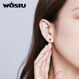 925 Sterling Silver Circle Stud Earrings Small Earrings For Women