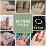 925 Silver Stackable Zircon Rings Wedding Women's Jewelry