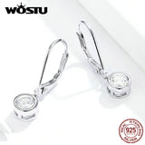 Zircon Drop Earrings 925 Silver Wedding Jewelry