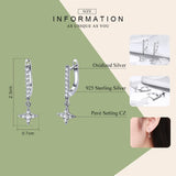 925 Silver Dazzling Stars Drop Earrings For Women Jewelry Gift