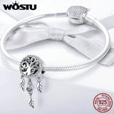 925 Sterling Silver Dream Catcher & Tree Of Life Charm Bracelet Jewelry