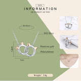 925 Sterling Silver Cat Link Pendant Necklace For Women