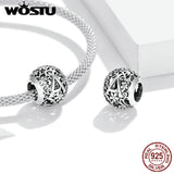 925 Silver Vintage Beads Charm Bracelet Pendant Jewelry