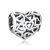 925 Silver Vintage Beads Charm Bracelet Pendant Jewelry