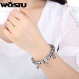 Silver DIY Beads Bracelet Women Charm Bracelets Gift