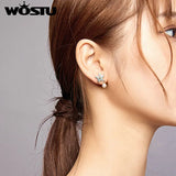 Ocean Starfish Drop Earrings CZ Zircon Silver Jewelry