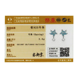 Ocean Starfish Drop Earrings CZ Zircon Silver Jewelry