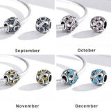 Infinite Love Zircon 925 Sterling Silver Round Charm Bracelet Jewelry